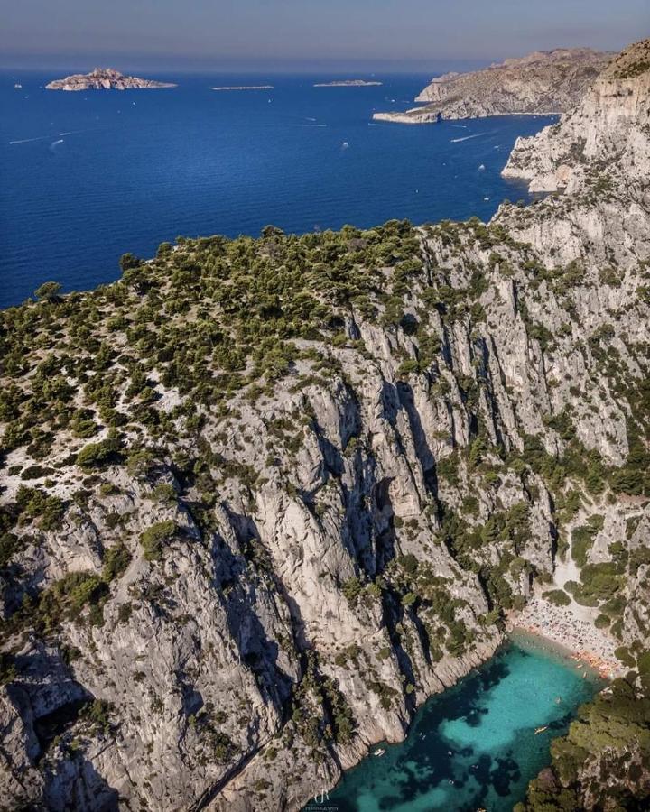 Mon petit Paradis, Cassis centre Apt 90 m2, 200 m Mer, terr plein sud, clim park privé Exterior foto